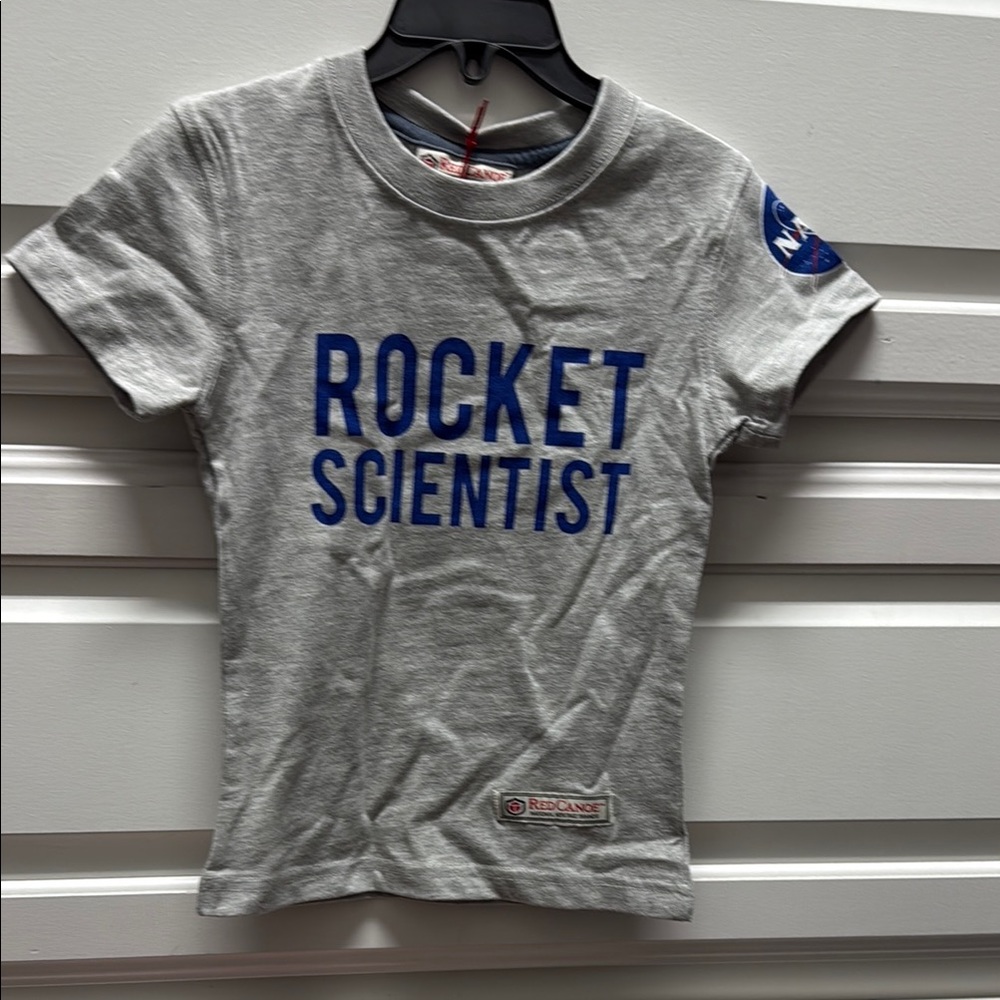 Gray Short Sleeve Rocket Scientist Tee NASA